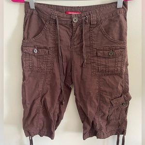 Size S Unionbay chocolate brown cargo Bermuda shorts